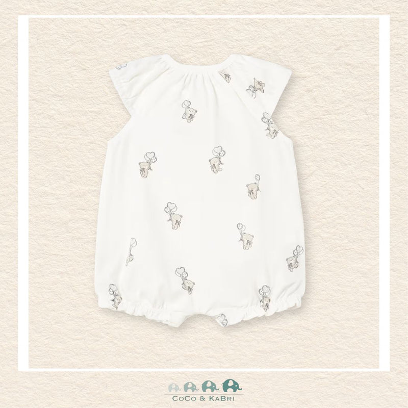 Back view of Mayoral baby girl romper showing the high-quality tailoring and plush teddy-style construction | Canada