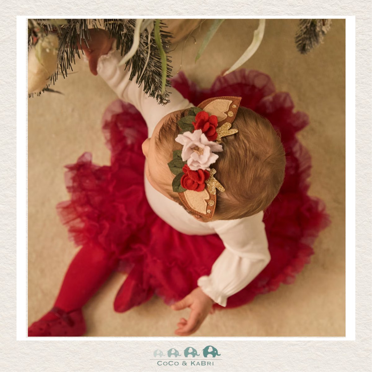Mayoral Baby Girl Tulle Skirt and Reindeer Diadem, CoCo & KaBri Children's Boutique