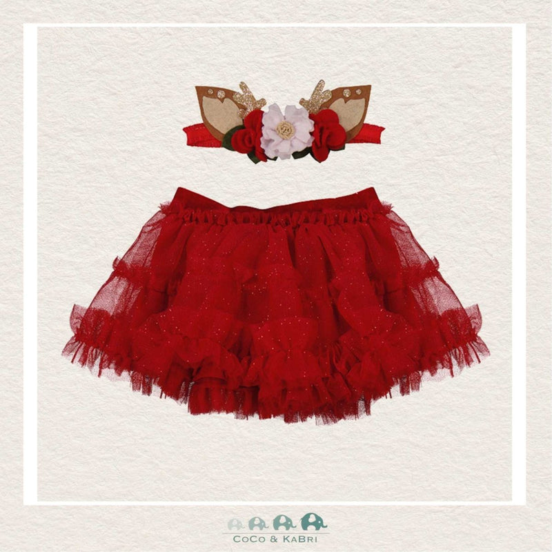 Mayoral Baby Girl Tulle Skirt and Reindeer Diadem, CoCo & KaBri Children's Boutique