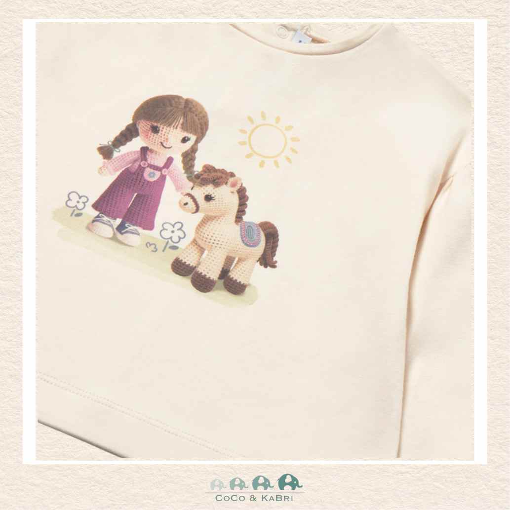 Mayoral: Baby Girl/Toddler Long Sleeve Tshirt - Girl with Horse, CoCo & KaBri Children's Boutique, Brooks Alberta Canada