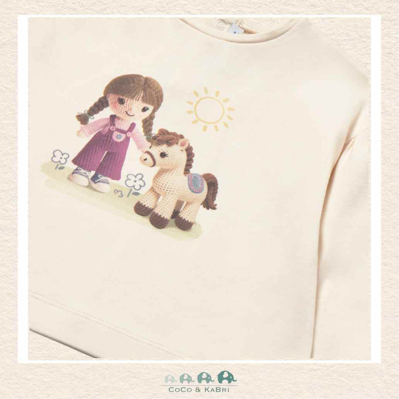 Mayoral: Baby Girl/Toddler Long Sleeve Tshirt - Girl with Horse, CoCo & KaBri Children's Boutique, Brooks Alberta Canada