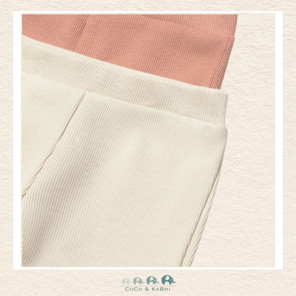 Close-up of Mayoral baby fabric showing the soft cotton-stretch texture in clay and beige neutral colors | Canada