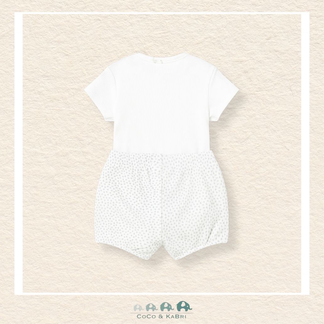 Back view of Mayoral baby unisex outfit showing the high-quality tailoring and durable cotton-elastane construction | Canada