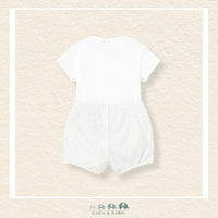 Back view of Mayoral baby unisex outfit showing the high-quality tailoring and durable cotton-elastane construction | Canada