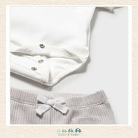 Close-up of Mayoral baby fabric showing the premium soft-touch cotton texture and sophisticated unisex design | Canada