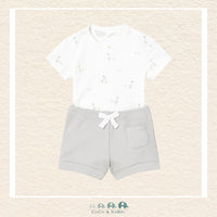Mayoral: Baby (Unisex) Outfits. Four Pieces., Little duck shirt with gray shorts, CoCo & KaBri Children's Boutique, Brooks Alberta Canada