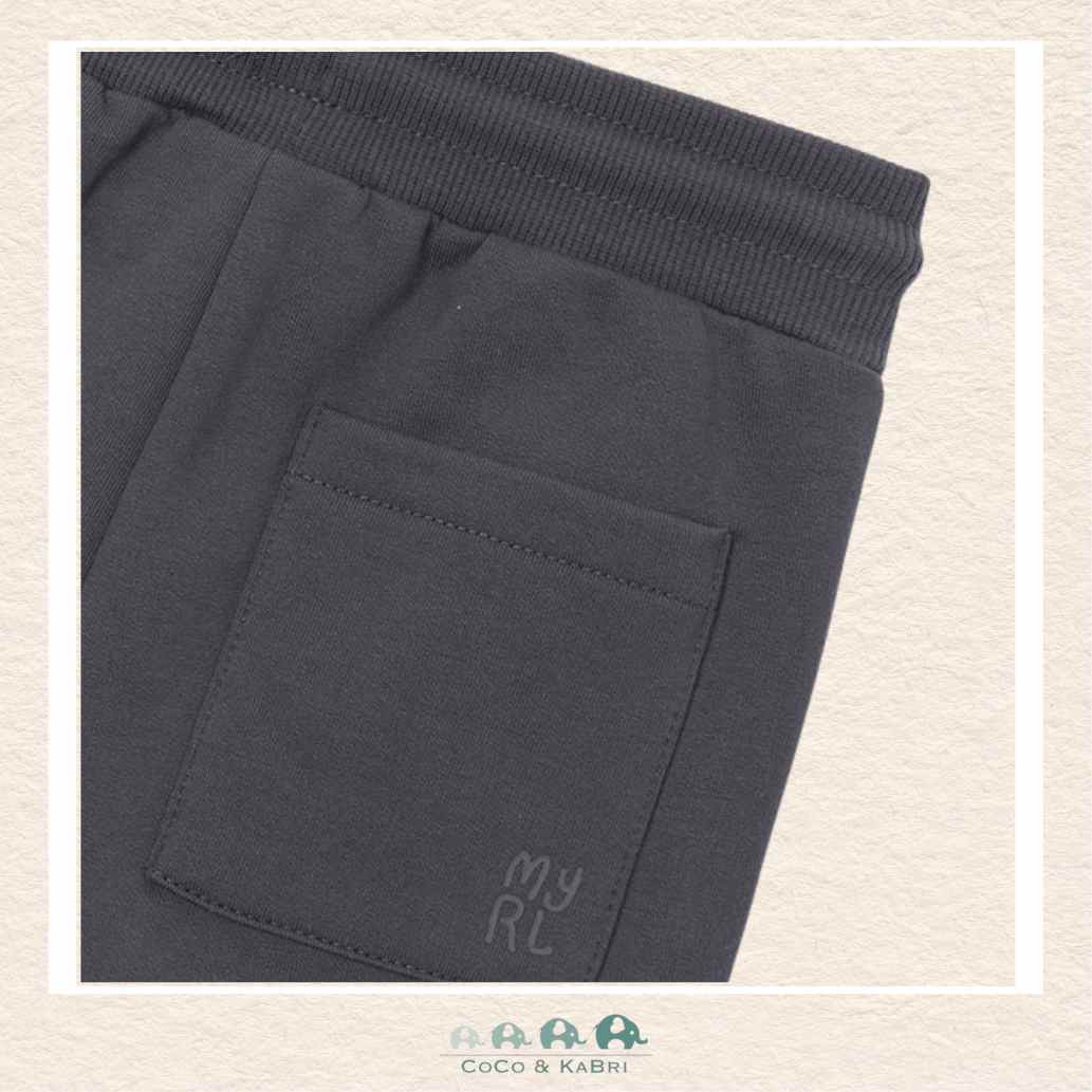Mayoral Boys: Basic Cuffed Fleece Pants - Blackboard, CoCo & KaBri Children's Boutique, Brooks Alberta Canada