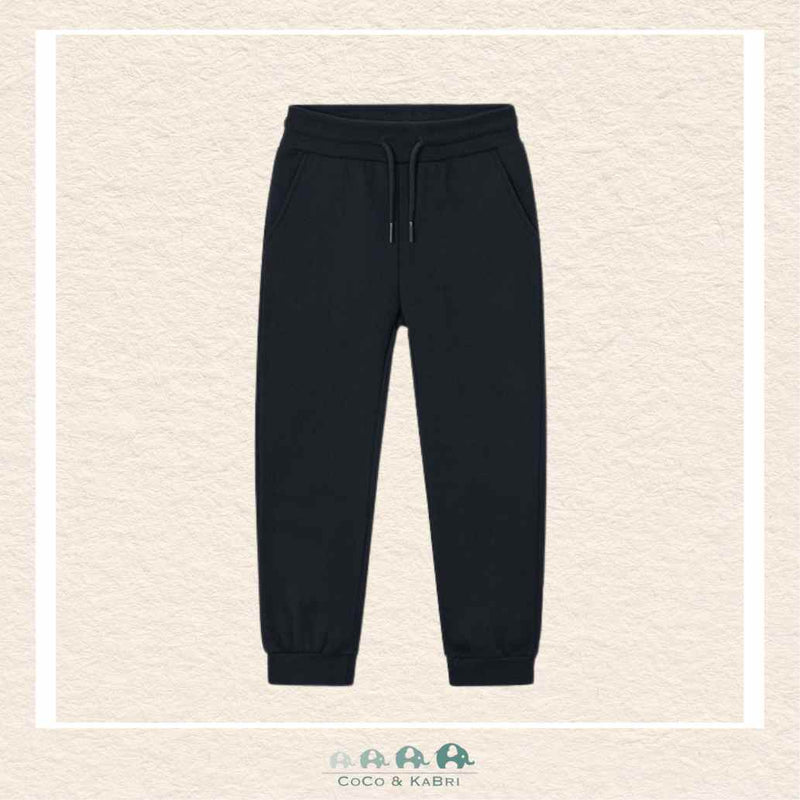 Mayoral Boys: Basic Cuffed Fleece Pants - Black, CoCo & KaBri Children's Boutique, Brooks Alberta Canada