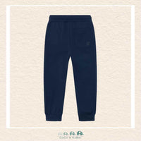 Mayoral Boys: Basic Cuffed Fleece Pants - Blue, CoCo & KaBri Children's Boutique, Brooks Alberta Canada