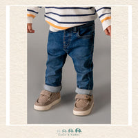 Mayoral Boys Denim Pants on toddler showing the flexible soft-stretch fit and classic explorer silhouette | Canada