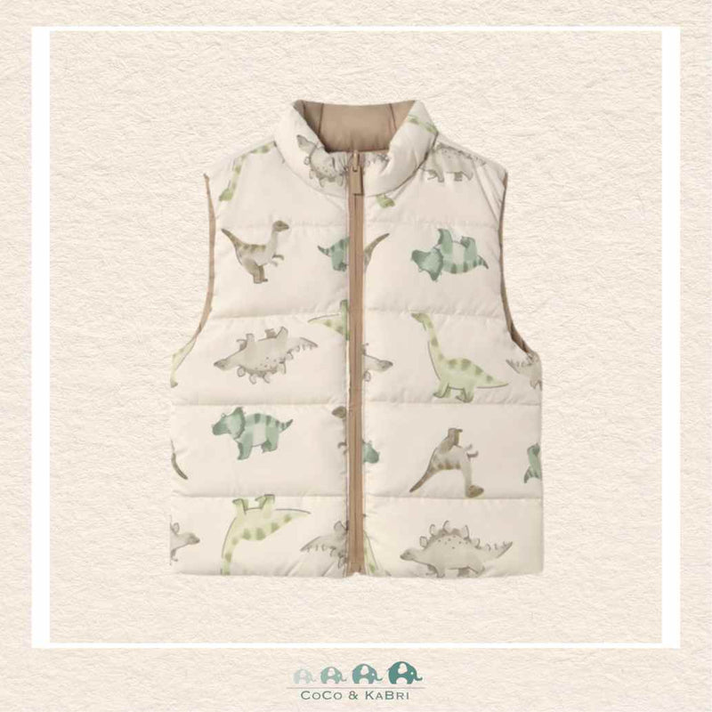 Mayoral: Boys Dinosaur Reversible Vest, CoCo & KaBri Children's Boutique, Brooks Alberta Canada