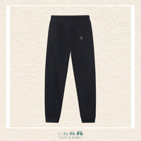 Back view of Mayoral boys black joggers showing the high-quality tailoring and durable reinforced construction | Canada