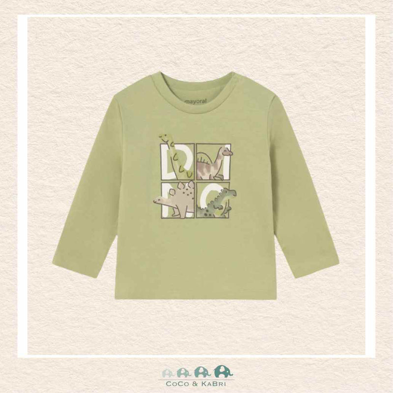 Mayoral: Boys Green Dinosaur Shirt, CoCo & KaBri Children's Boutique, Brooks Alberta Canada