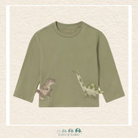 Mayoral: Boys Green Dinosaur Tshirt, CoCo & KaBri Children's Boutique, Brooks Alberta Canada