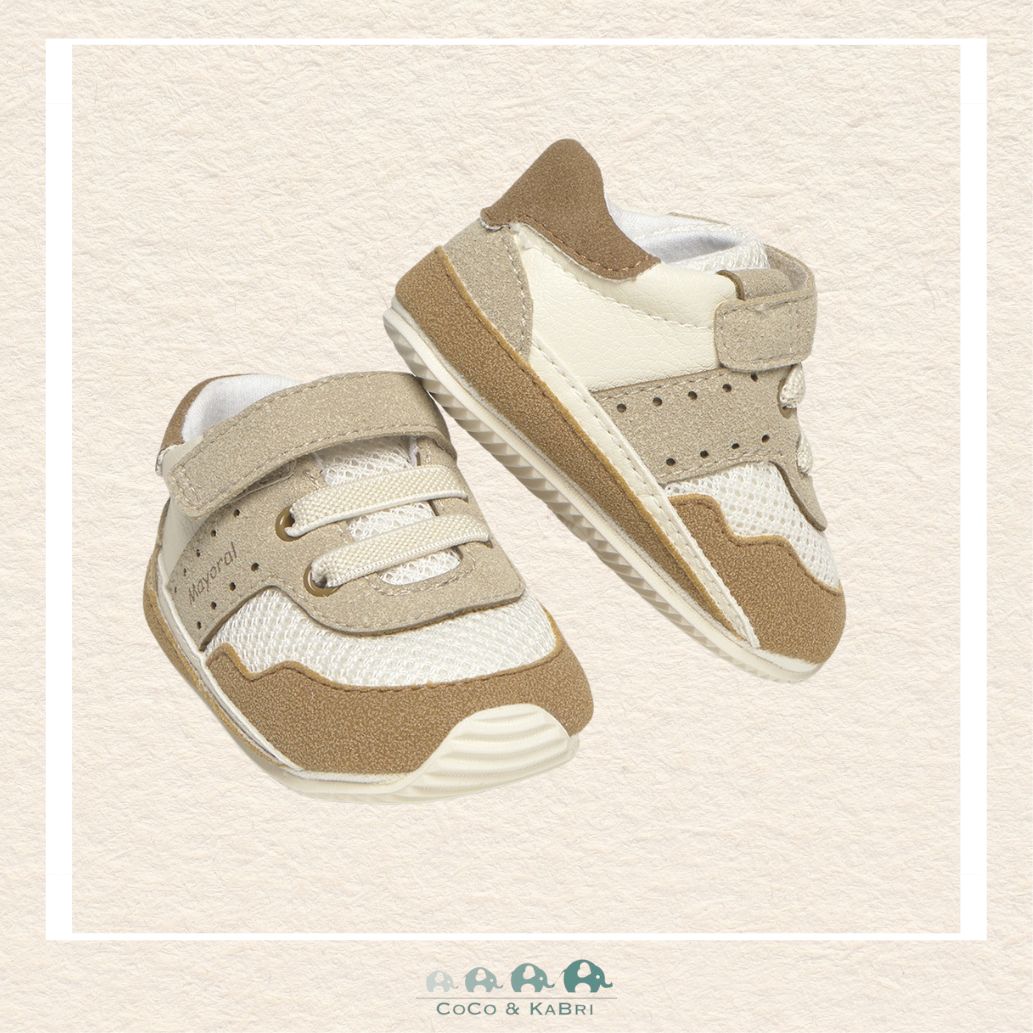Mayoral Boys' Infant Sneakers in rich brown with flexible soles for first steps | Canada