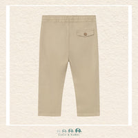 Back view of Mayoral boys linen pants showing the high-quality tailoring and durable reinforced stitching | Canada