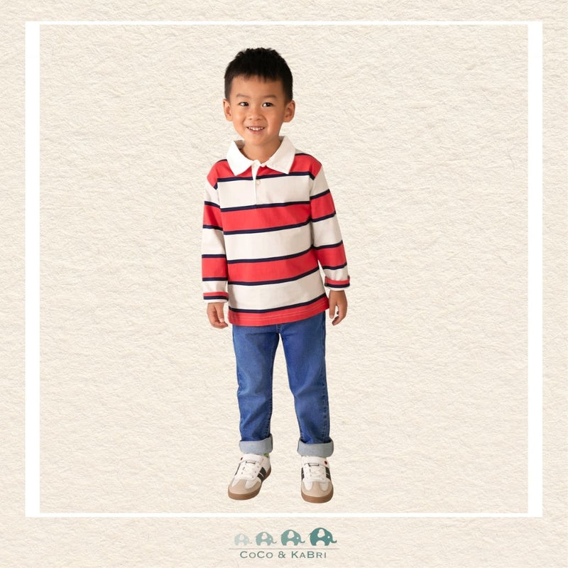 Mayoral Boys Medium Fit Denim on model showing the classic regular fit and rich indigo wash | Canada