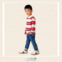 Mayoral Boys Medium Fit Denim on model showing the classic regular fit and rich indigo wash | Canada