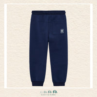 Back view of Mayoral boys navy jogging pants showing the high-quality stitching and durable finish | Canada
