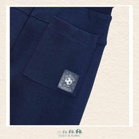 Close-up of Mayoral navy jogger fabric showing the soft, breathable texture and deep color | Canada