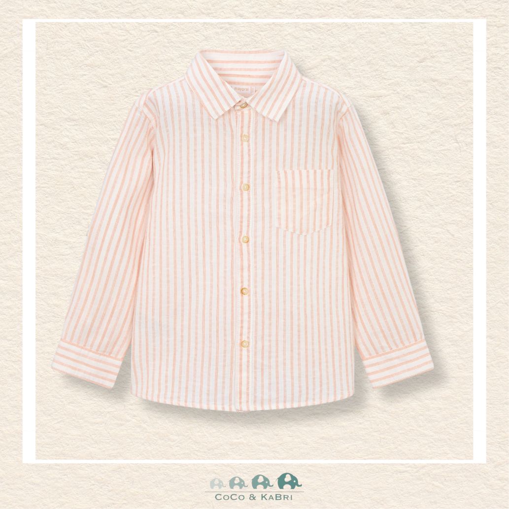 Mayoral: Boys' Peach Button Up Shirt, CoCo & KaBri Children's Boutique