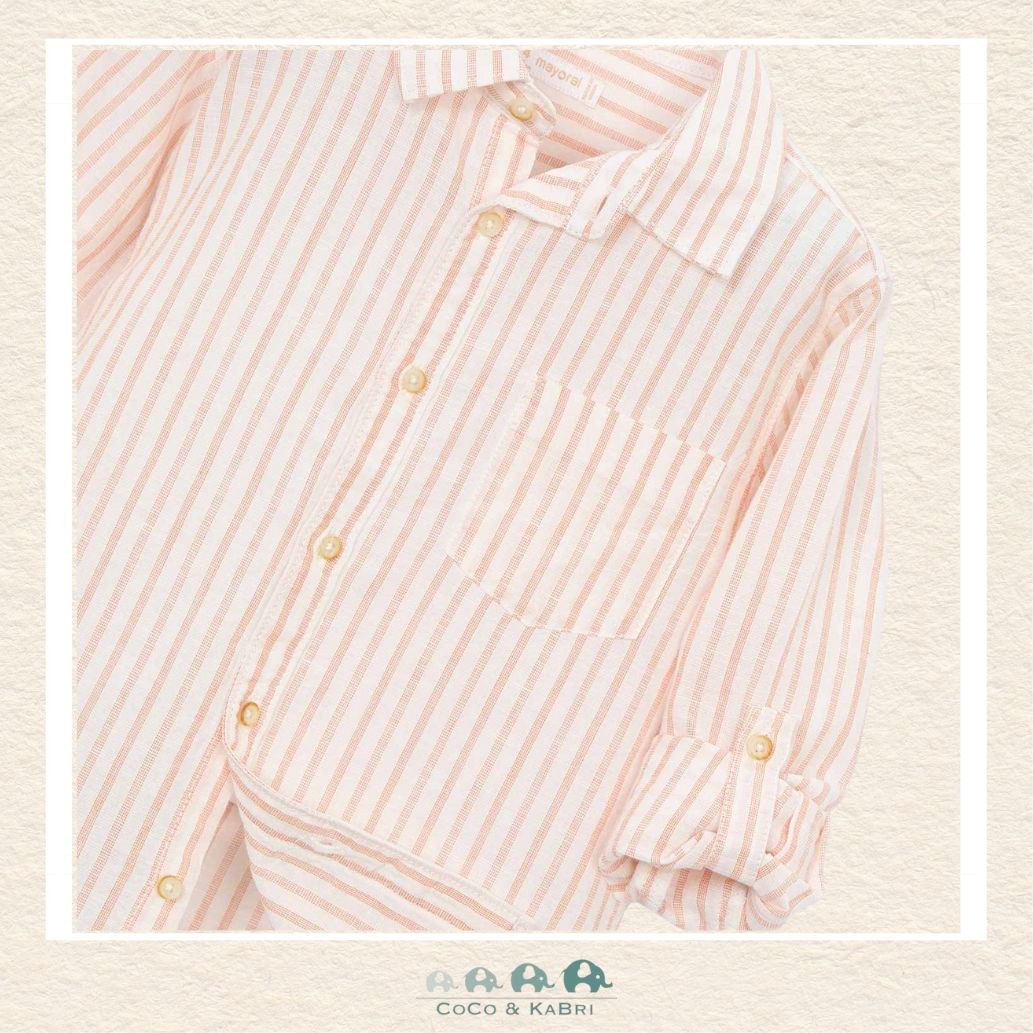 Mayoral: Boys' Peach Button Up Shirt, CoCo & KaBri Children's Boutique