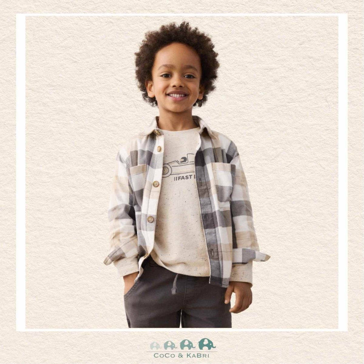 Mayoral Boys: Plaid Overshirt, CoCo & KaBri Children's Boutique, Brooks Alberta Canada