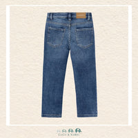 Back view of Mayoral boys denim pants showing the high-quality tailoring and reinforced stitching for playground durability | Canada