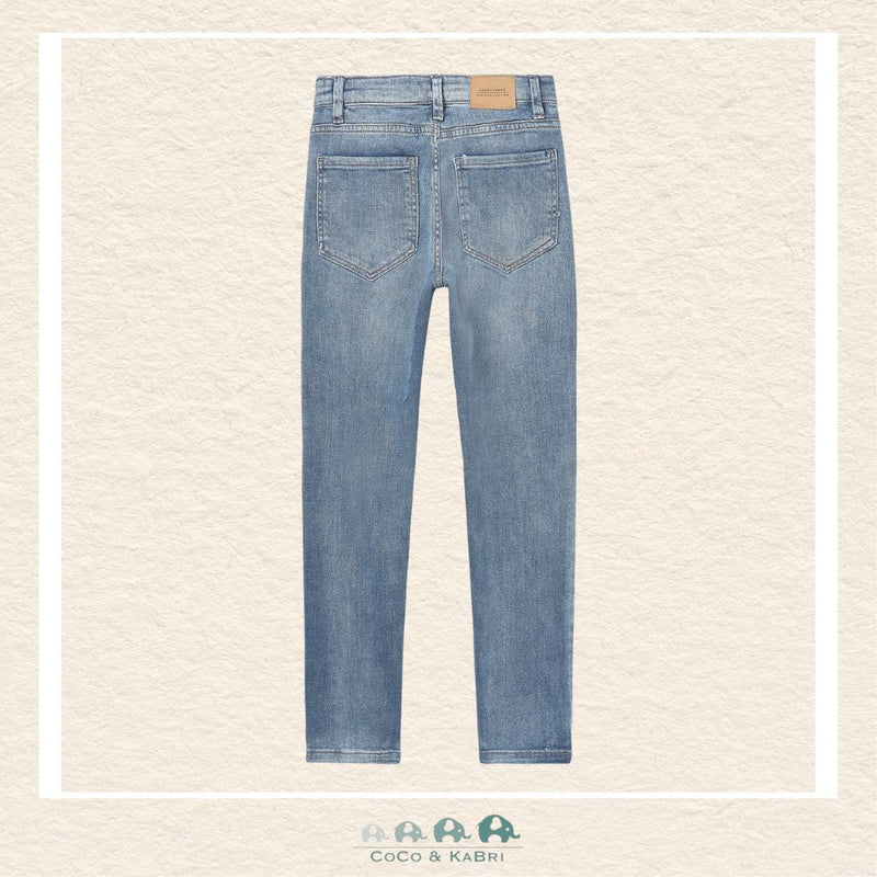 Back view of Mayoral boys denim pants showing the high-quality tailoring and reinforced stitching for daily wear | Canada