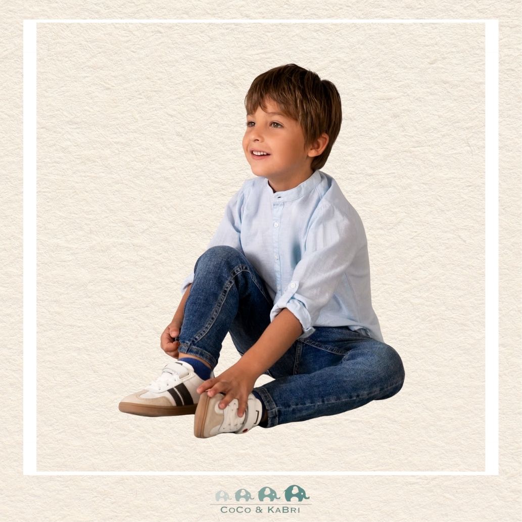 Mayoral Boys Regular Fit Denim Pants on child showing the classic tailored silhouette and comfortable active-ready fit | Canada