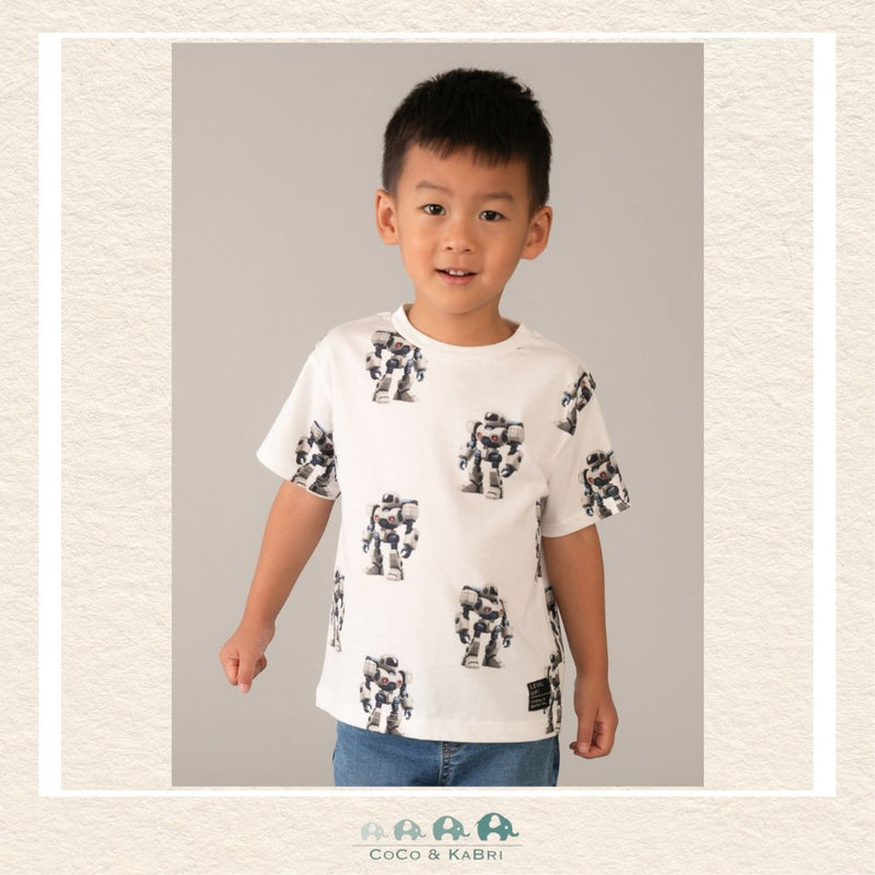 Mayoral Boys Robot Graphic Tee on model showing the cool tech-inspired design and comfortable fit | Canada