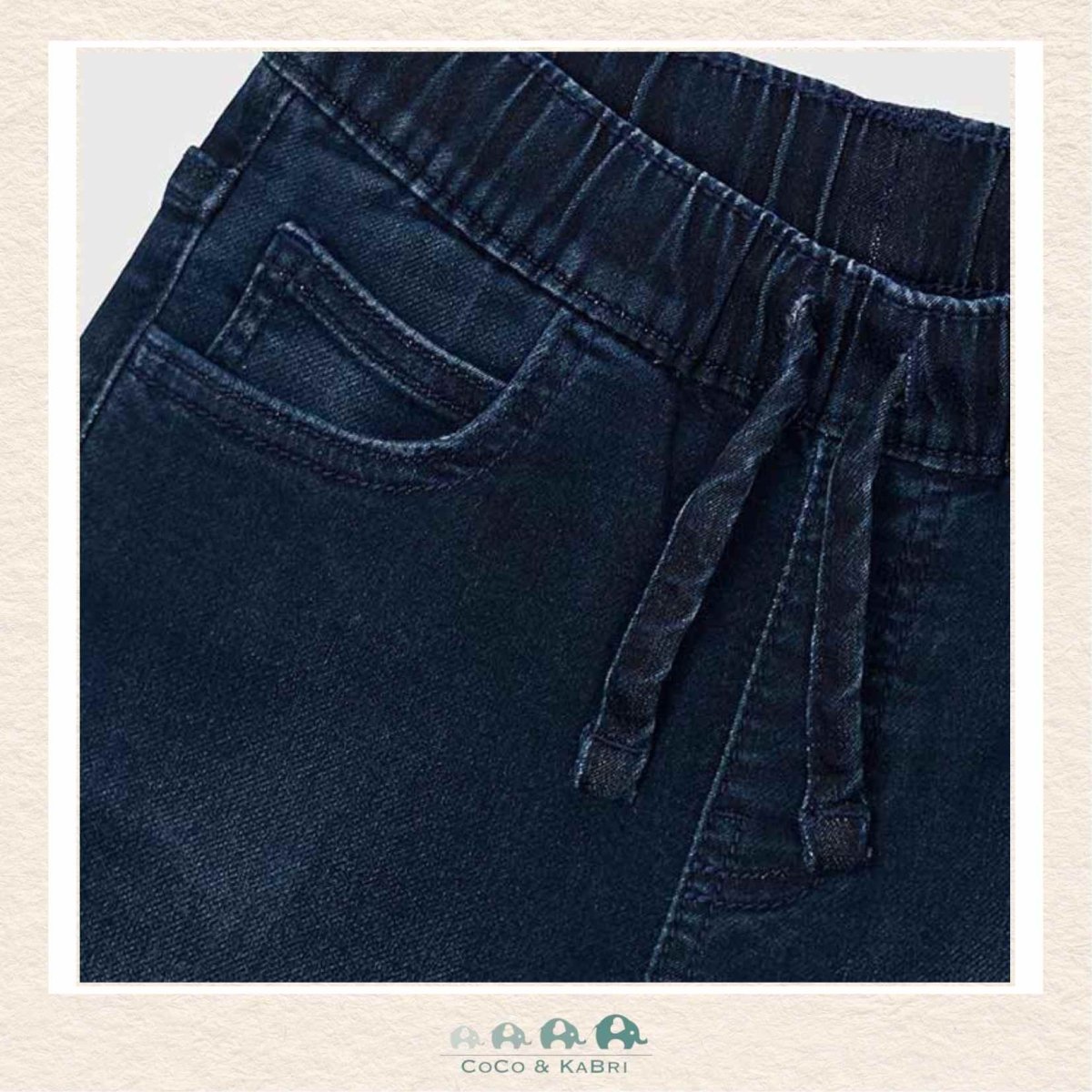 Mayoral Boys Soft Denim Jogger Denim - Blue/Black, CoCo & KaBri Children's Boutique, Brooks Alberta Canada