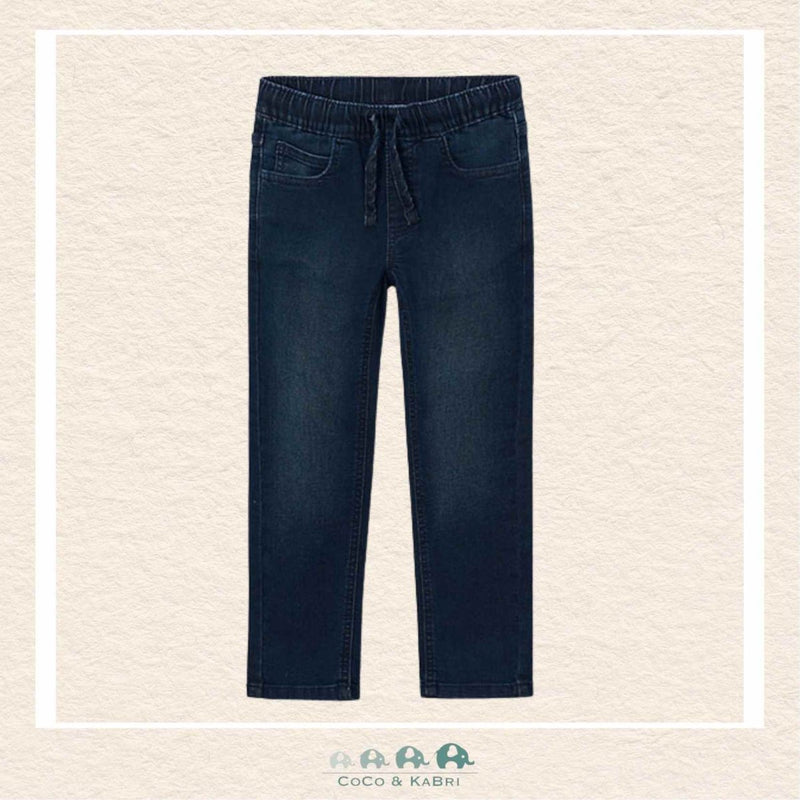 Mayoral Boys Soft Denim Jogger Denim - Blue/Black, CoCo & KaBri Children's Boutique, Brooks Alberta Canada