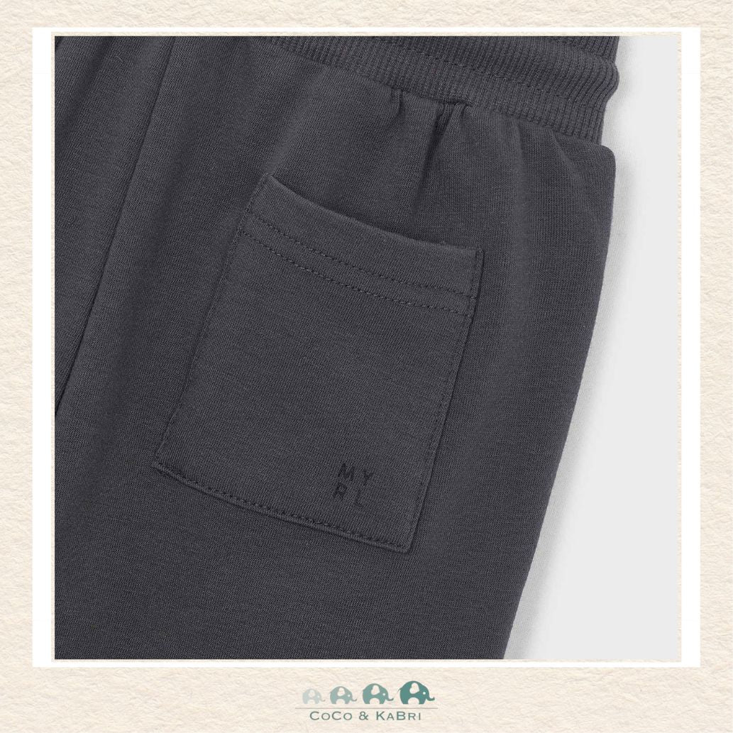 Close-up of Mayoral fabric showing the premium coal grey fleece texture and plush soft-touch boutique finish | Canada
