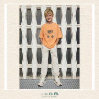 Mayoral Youth Cuffed Fleece Joggers on girl showing the modern tapered fit and cozy cream loungewear style | Canada