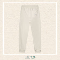 Back view of Mayoral youth joggers in cream showing the high-quality tailoring and durable soft-stretch construction | Canada
