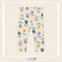 Back view of Mayoral tulip floral leggings showing the high-quality construction and comfortable stay-put waistband | Canada