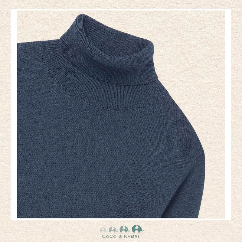 Mayoral: Girl Basic Turtleneck Sweater - Blue, CoCo & KaBri Children's Boutique