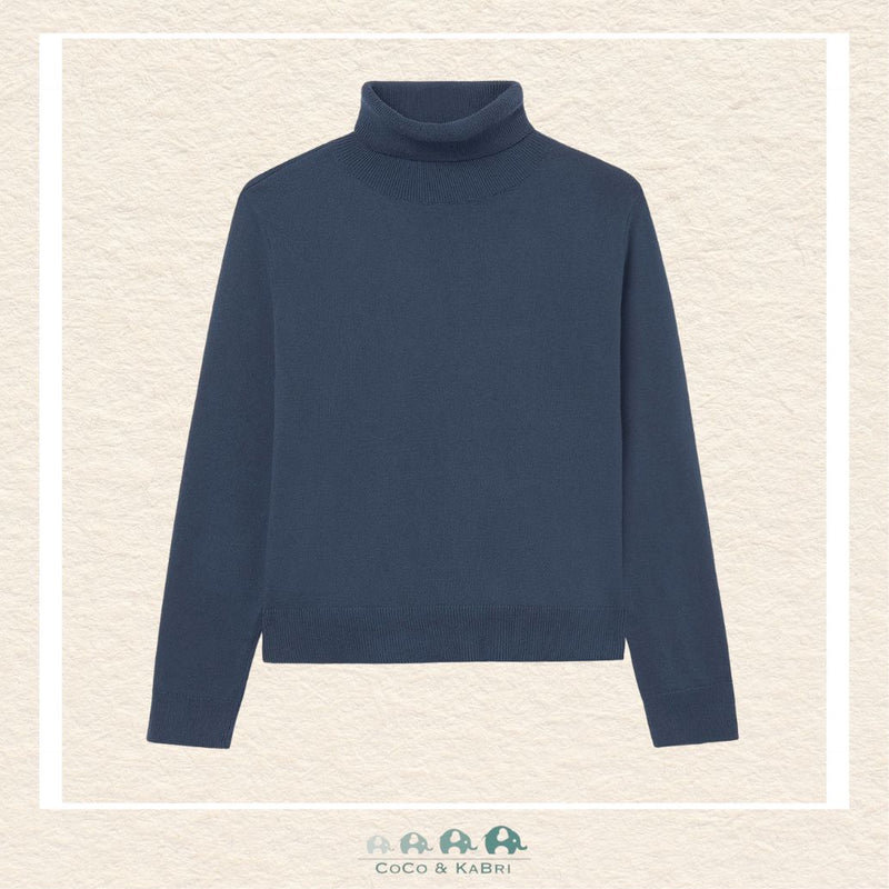 Mayoral: Girl Basic Turtleneck Sweater - Blue, CoCo & KaBri Children's Boutique