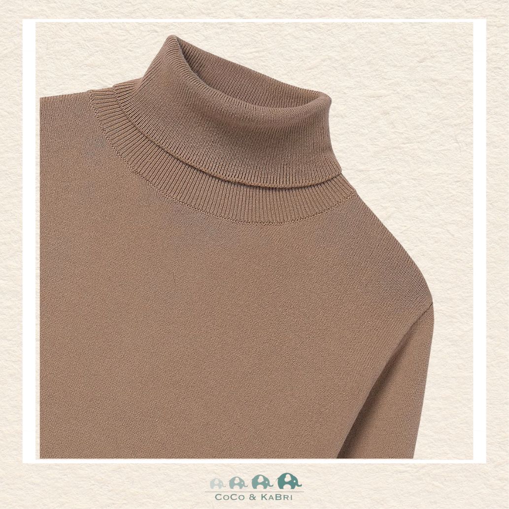 Mayoral: Girl Basic Turtleneck Sweater - Camel, CoCo & KaBri Children's Boutique