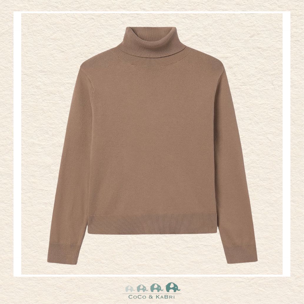 Mayoral: Girl Basic Turtleneck Sweater - Camel, CoCo & KaBri Children's Boutique