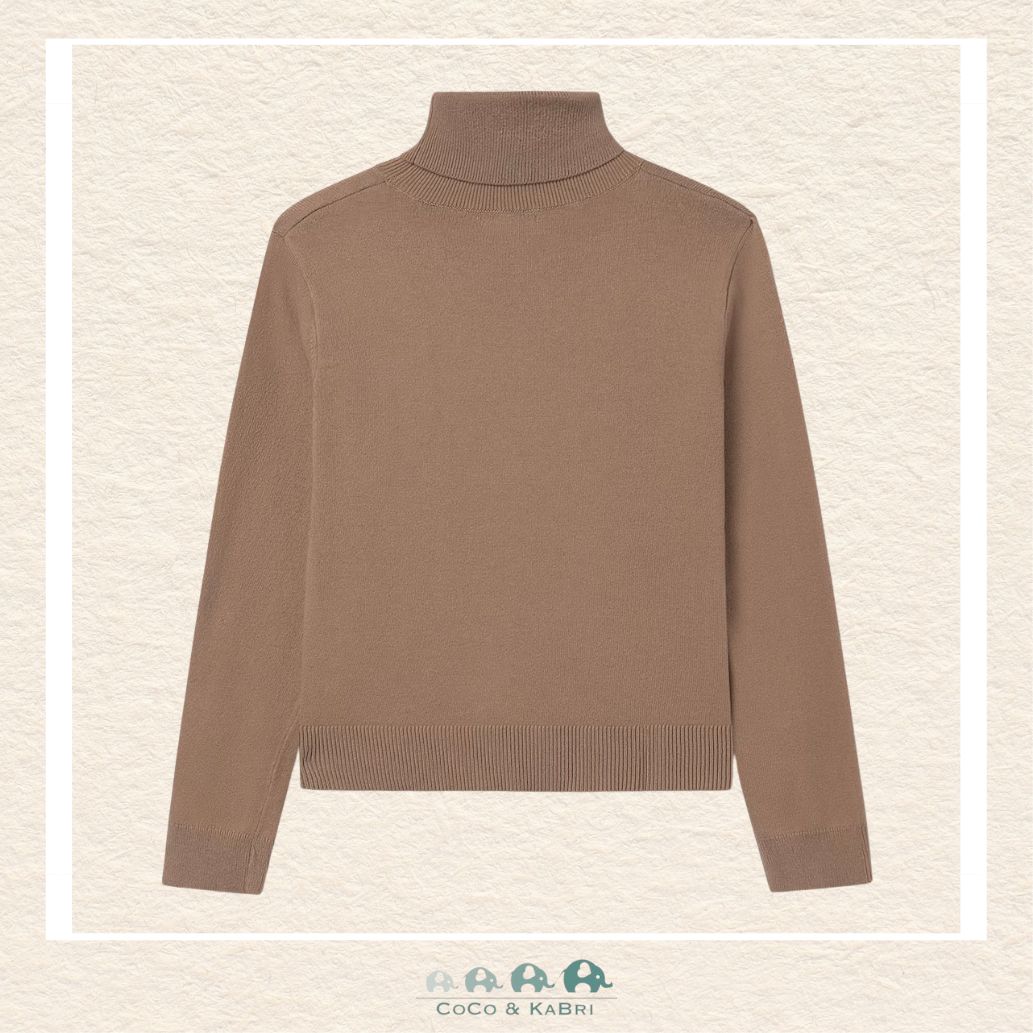 Mayoral: Girl Basic Turtleneck Sweater - Camel, CoCo & KaBri Children's Boutique