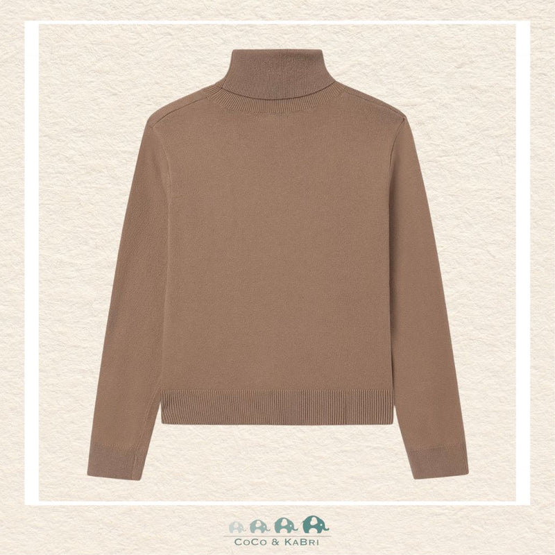 Mayoral: Girl Basic Turtleneck Sweater - Camel, CoCo & KaBri Children's Boutique