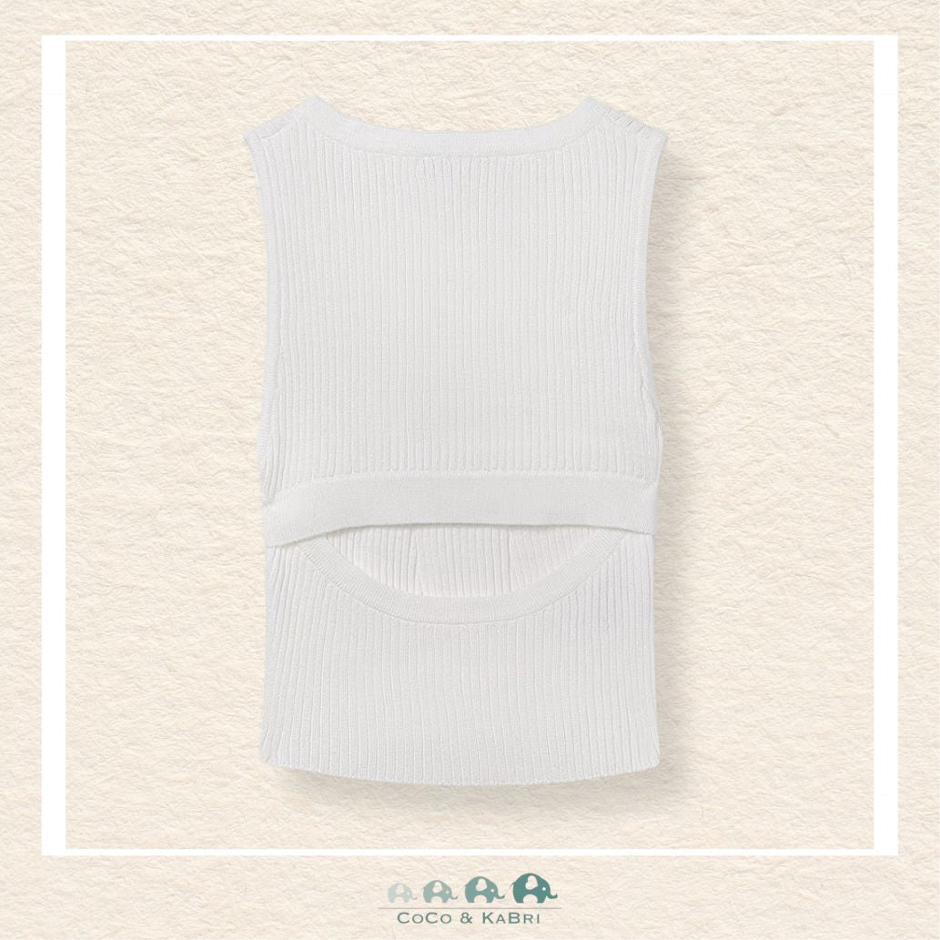 Back view of Mayoral Girl Open Back Top highlighting the stylish open back design and detail | Canada