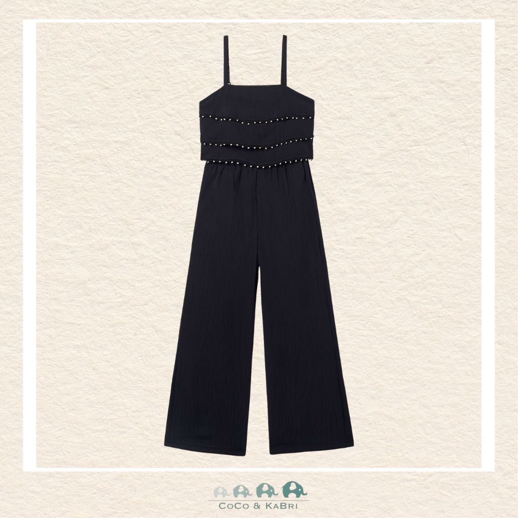 Mayoral Girl Ruffled Jumpsuit with elegant layered ruffles and 100% cotton lining | Canada