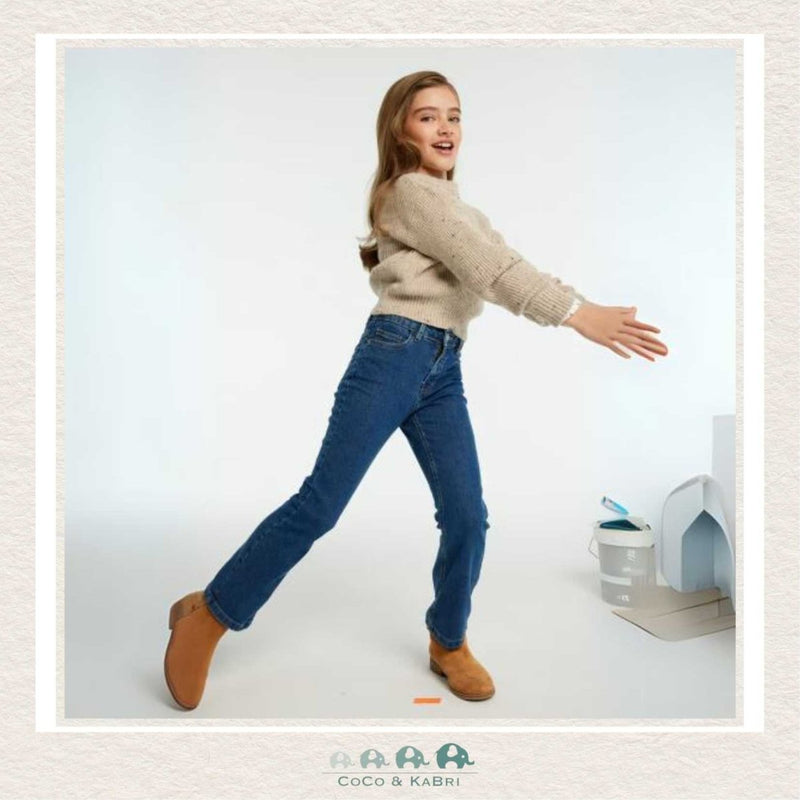 Mayoral Girls Basic Flare Jeans - Medium Wash Slim Fit, CoCo & KaBri Children's Boutique