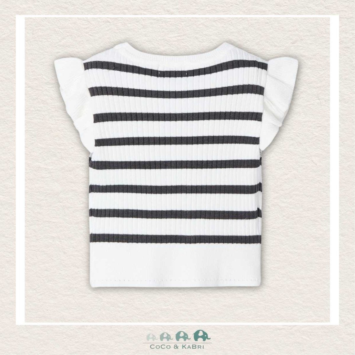 Mayoral Girls Black & White Ribbed Top, CoCo & KaBri Children's Boutique
