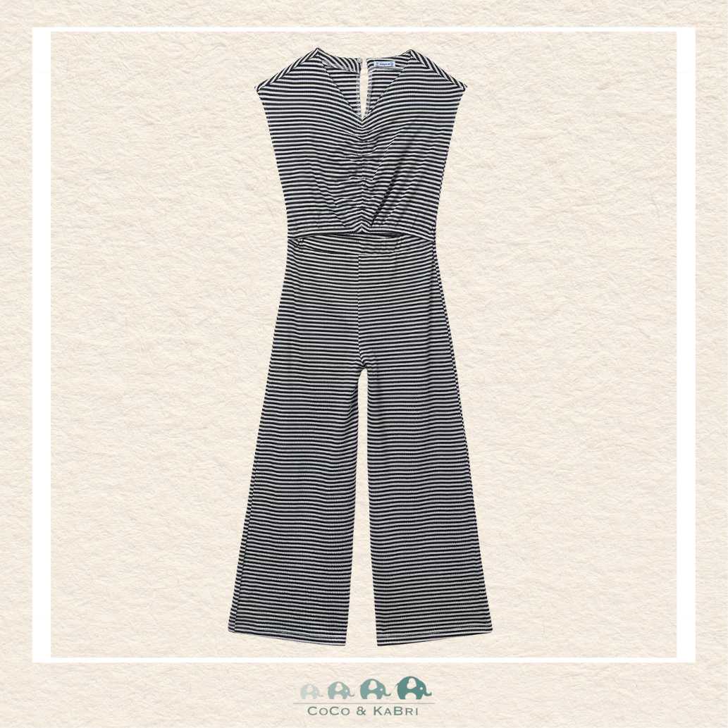 Mayoral Girls black and white striped romper with a timeless nautical-inspired design | Canada