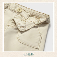 Close-up of Mayoral fabric showing the soft cotton-flex texture and the elegant chickpea earthy tone | Canada