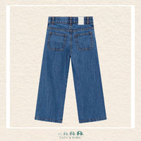 Back view of Mayoral Girls Relaxed Wide Leg Denim showing the comfortable, fluid drape | Canada